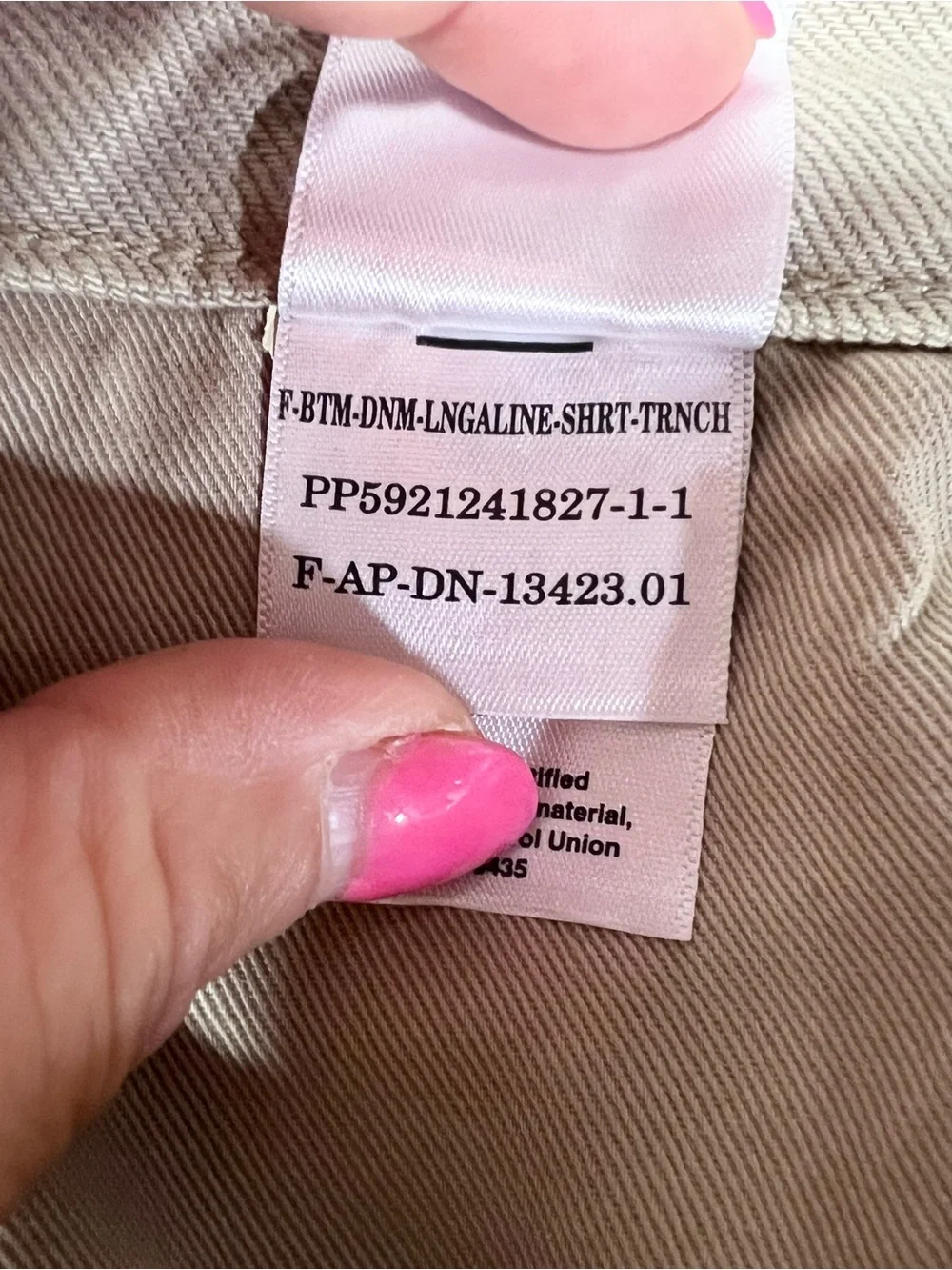 Everlane The Long A-Line Denim Shorts Garment-Dyed Tan Size 26 Regular NWOT
